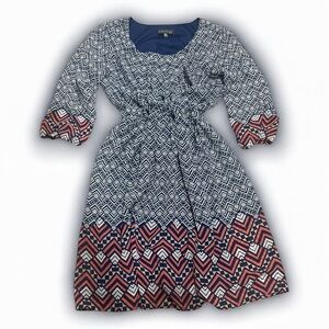 Luxology Geometric Patterned Dress